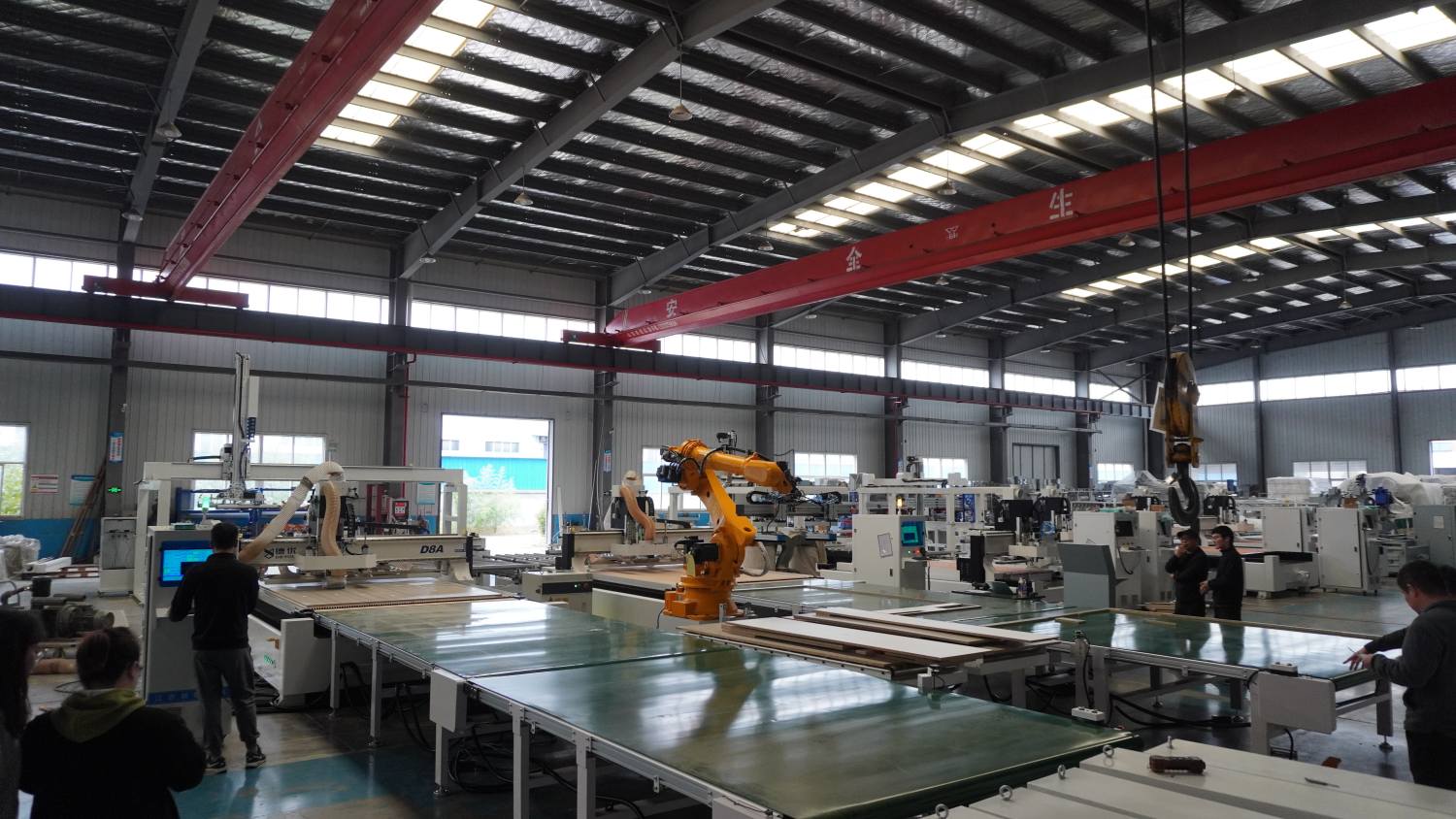 MD-8AL (1+2) Custom Furniture Production Line With Robotic Palletizing