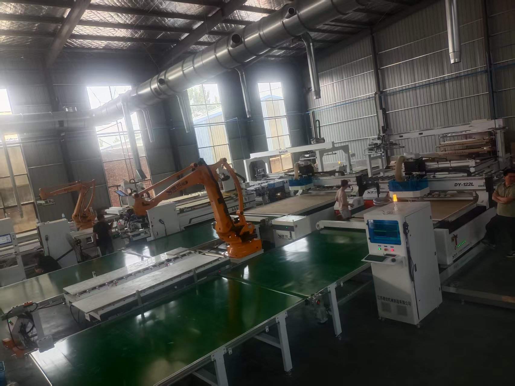 MD-8AL (1+2) Custom Furniture Production Line With Robotic Palletizing