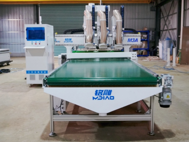 M3-12 CNC Router With Three Main Spindles And A Linear 12-Tool Magazine