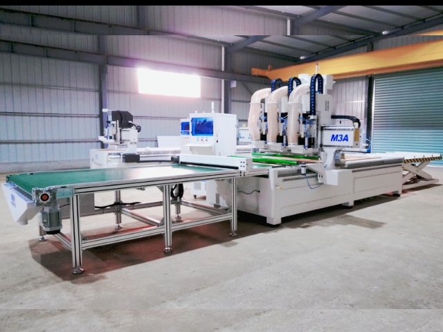 M3-12 CNC Router With Three Main Spindles And A Linear 12-Tool Magazine