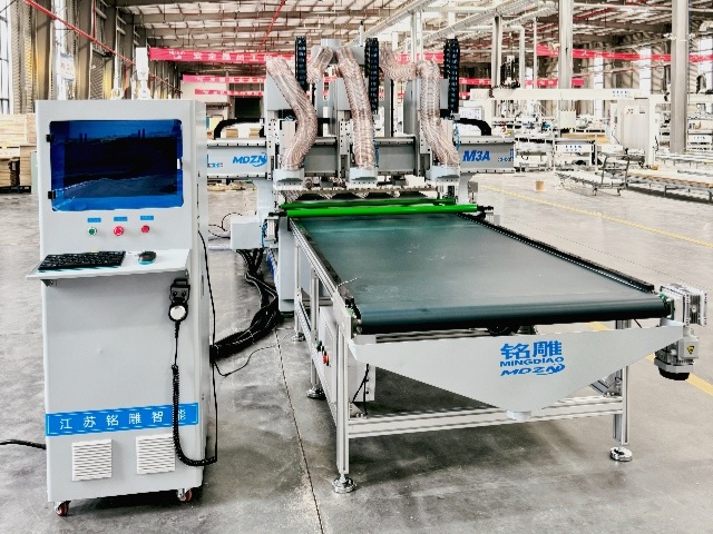 M3-12 CNC Router With Three Main Spindles And A Linear 12-Tool Magazine