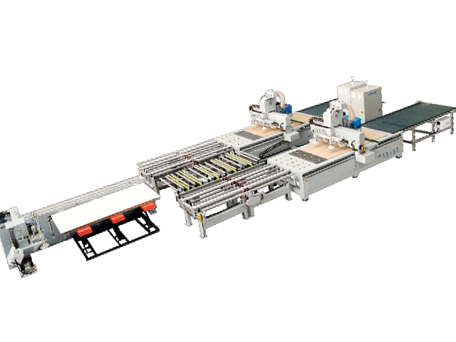 MD-122(1+2) Custom Furniture Production Line With Feeding On Lifting Platform